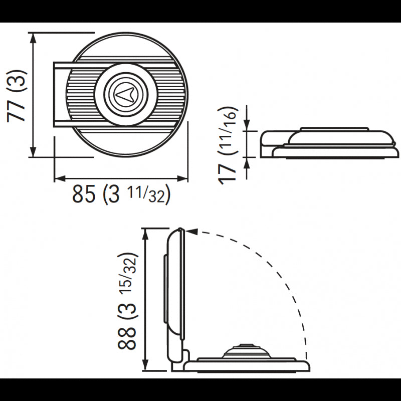 PULSANTE A PIEDE NERO DOWN