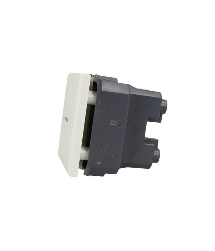 Pulsante Assiale 1p 2m 16a Colore Bianco Compatibile Bticino Axolute         