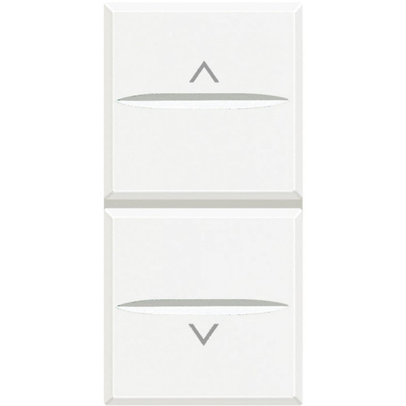 Pulsante doppio 1P NO + 1P NO 10A - 250Vac Bianco Axolute