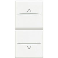 Pulsante doppio 1P NO + 1P NO 10A - 250Vac Bianco Axolute