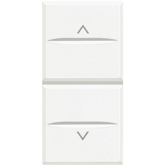 Pulsante doppio 1P NO + 1P NO 10A - 250Vac Bianco Axolute