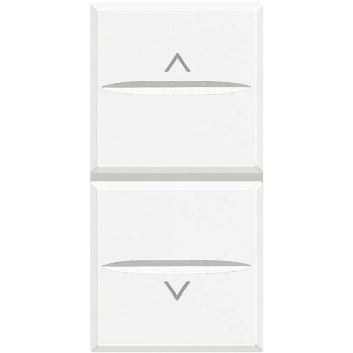 Pulsante doppio 1P NO + 1P NO 10A - 250Vac Bianco Axolute