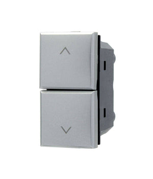 Pulsante Doppio Saliscendi 1p+1p Silver Compatibile Con Bticino Axolute         