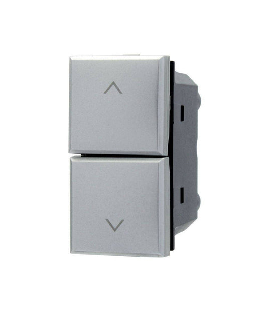 Pulsante Doppio Saliscendi 1p+1p Silver Compatibile Con Bticino Axolute         