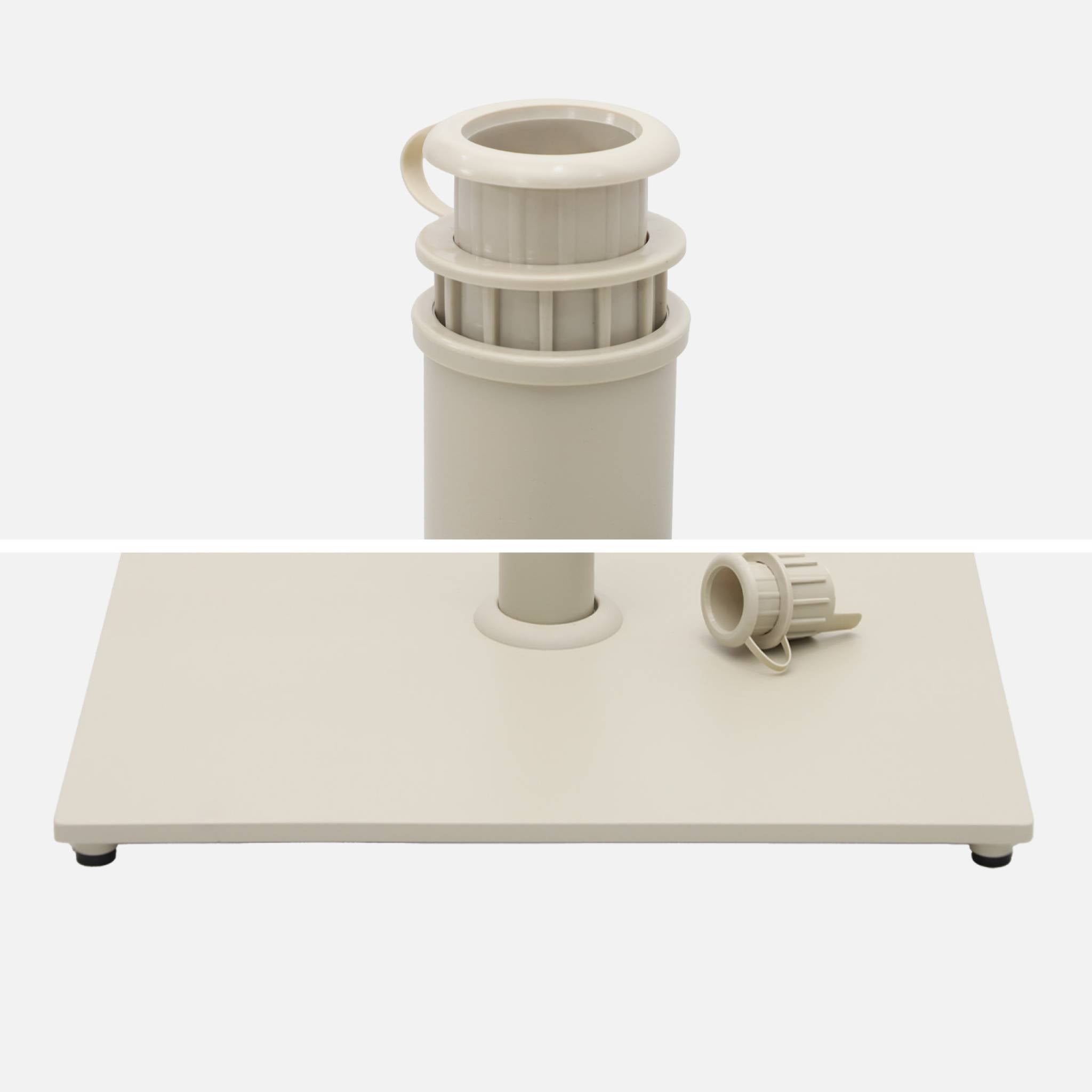 Base quadrata per ombrellone a palo centrale, beige