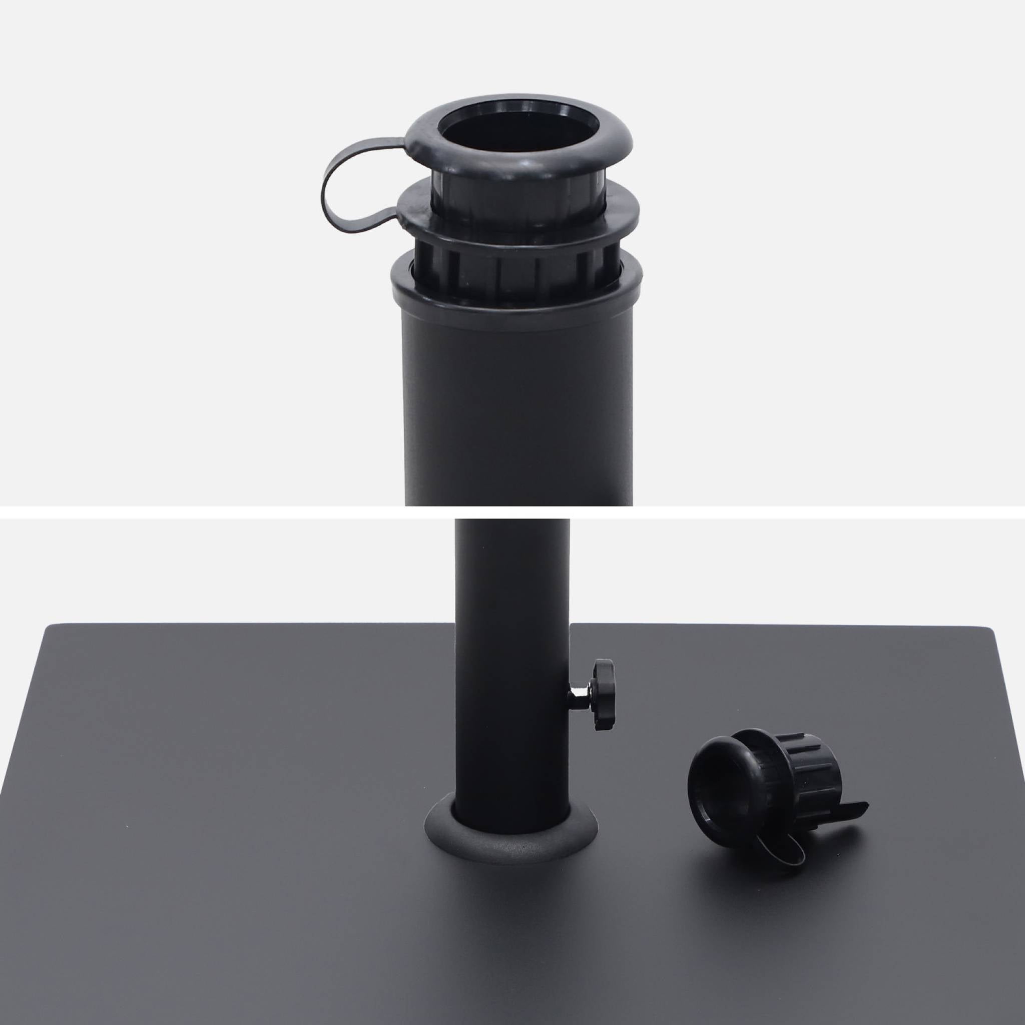 Base quadrata per ombrellone a palo centrale, nero