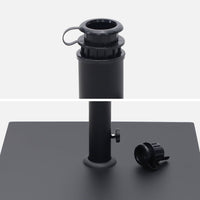 Base quadrata per ombrellone a palo centrale, nero