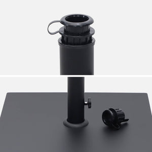 Base quadrata per ombrellone a palo centrale, nero