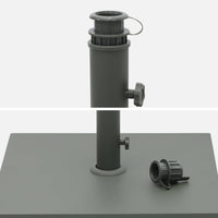 Base quadrata per ombrellone a palo centrale, verde kaki