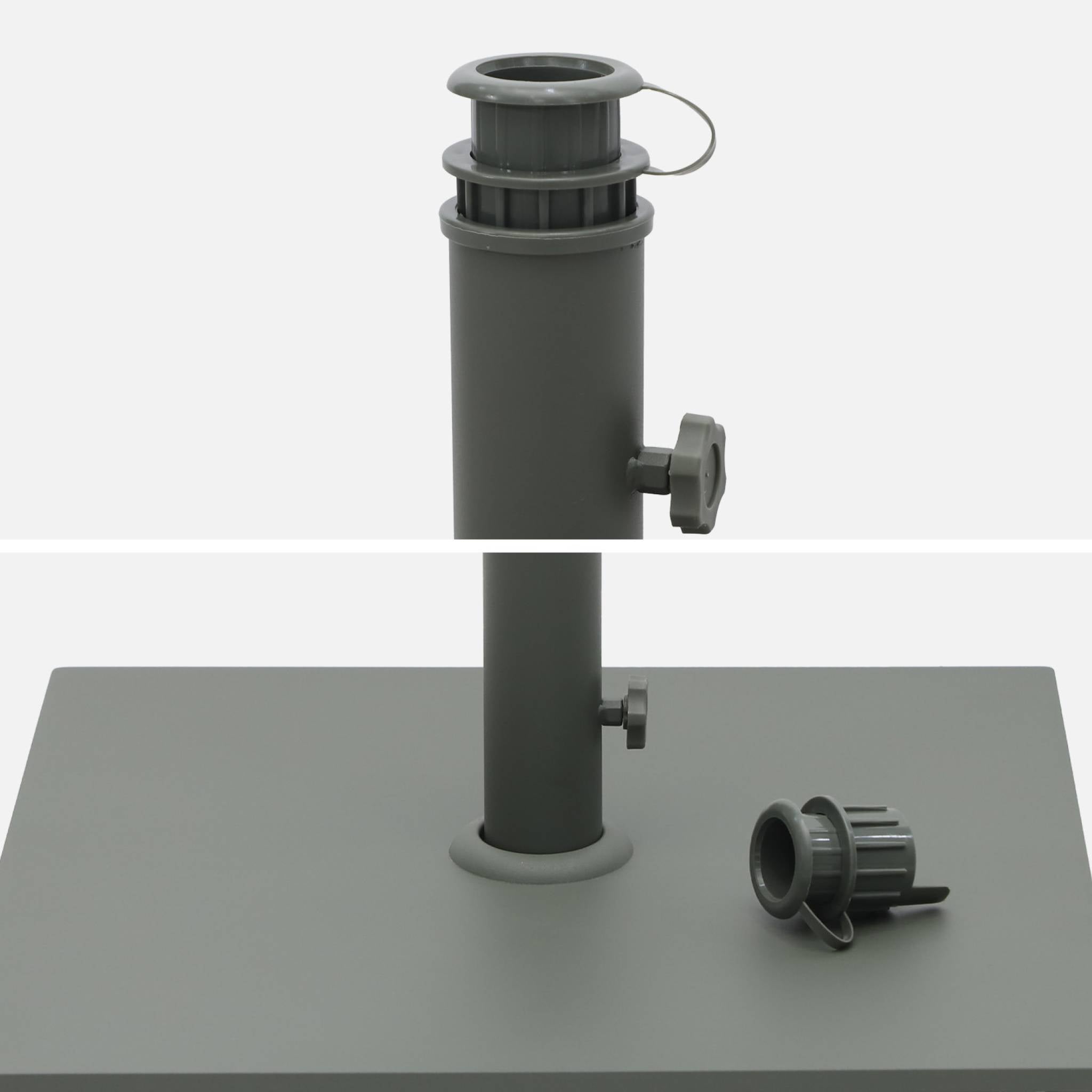 Base quadrata per ombrellone a palo centrale, verde kaki