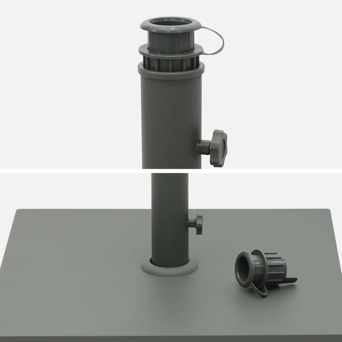 Base quadrata per ombrellone a palo centrale, verde kaki