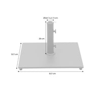 Base quadrata per ombrellone a palo centrale, verde kaki