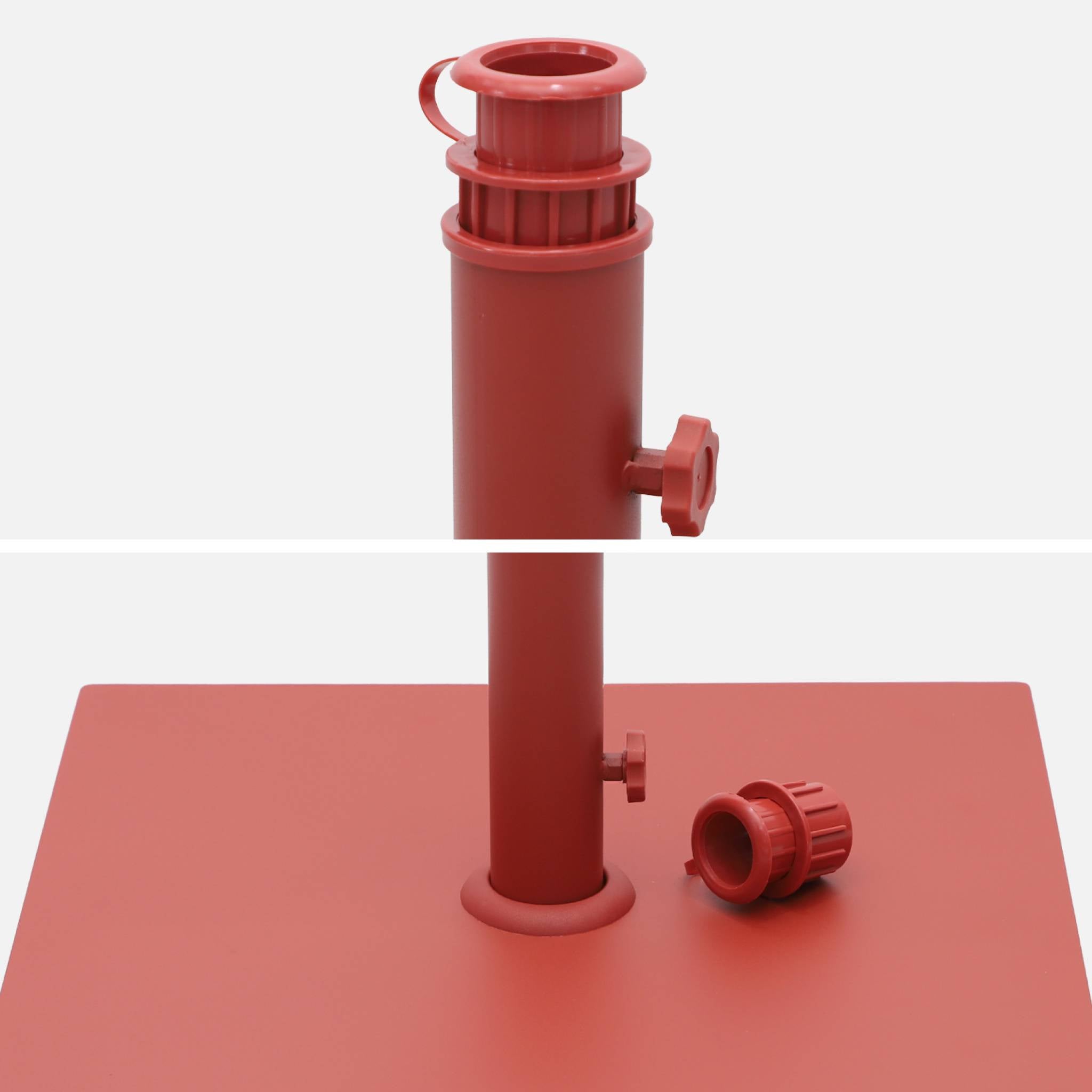 Base quadrata per ombrellone a palo centrale, terracotta