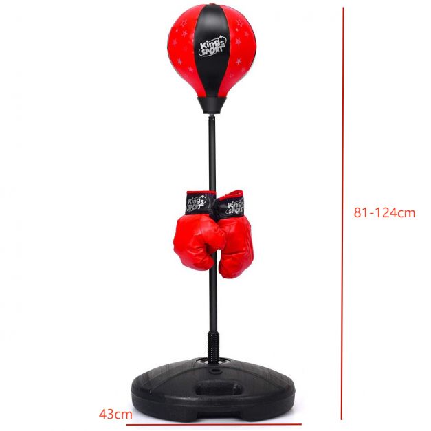 Punching ball autoportante per bambini dai 5 anni, regolabile in altezza 81-124 cm 20_0003763
