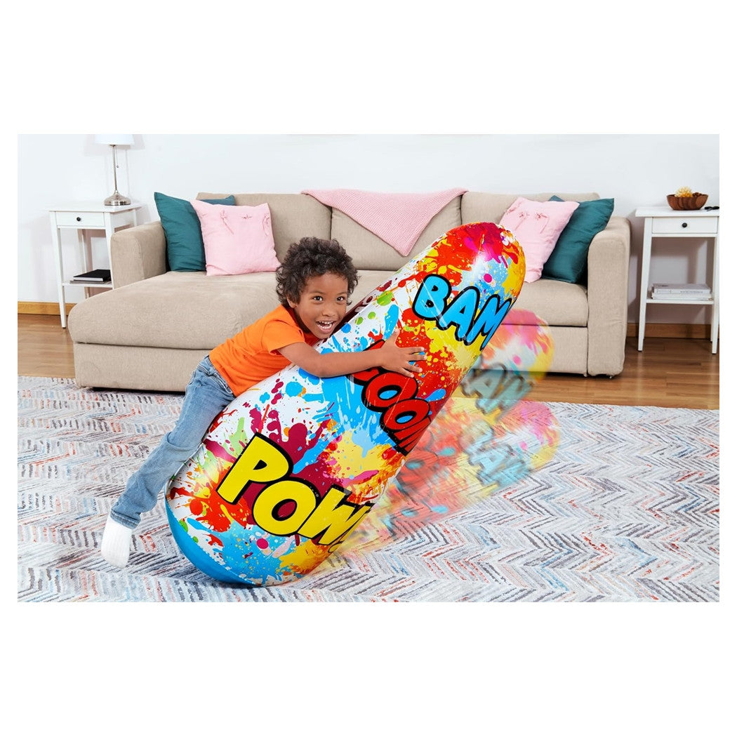 Trade Shop - Pungiball Sempreimpiedi Sacco Boxe Comic Blast Design Fumetti 48x46x119cm Bambini 52630 -