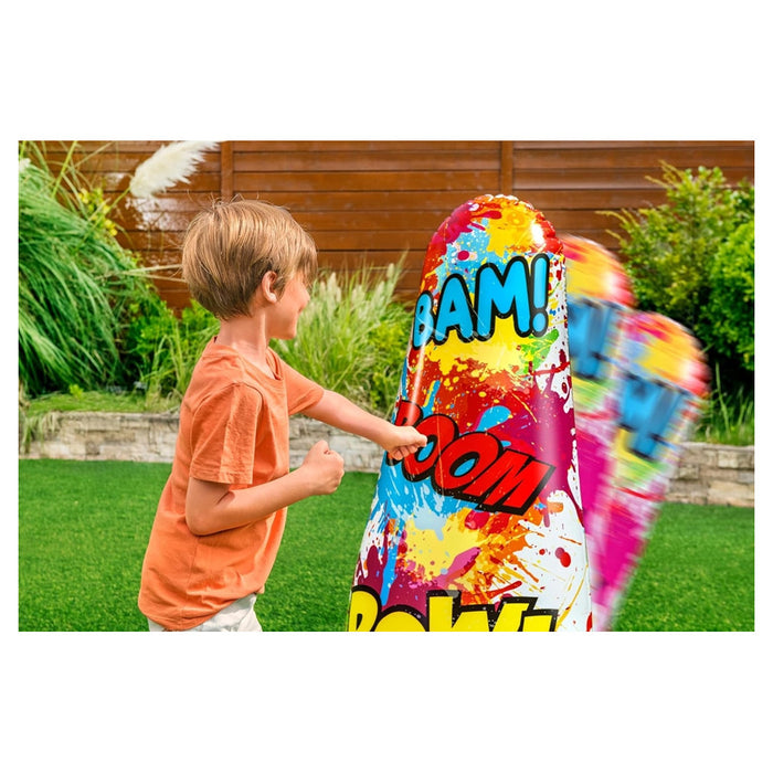 Trade Shop - Pungiball Sempreimpiedi Sacco Boxe Comic Blast Design Fumetti 48x46x119cm Bambini 52630 -