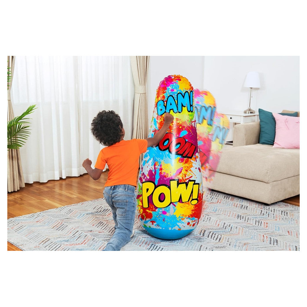 Trade Shop - Pungiball Sempreimpiedi Sacco Boxe Comic Blast Design Fumetti 48x46x119cm Bambini 52630 -