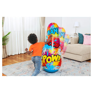 Trade Shop - Pungiball Sempreimpiedi Sacco Boxe Comic Blast Design Fumetti 48x46x119cm Bambini 52630 -