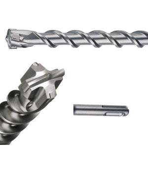 Punta 4 Tagli Per Muro Sds Max / Plus Da 600 / 800 / 1000 Mm Per Trapano Martello         