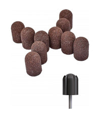 Punta Fresa Cilindri + 10 Scovolini Abrasivi 16mm Per Ricostruzione Unghie Nail Art         