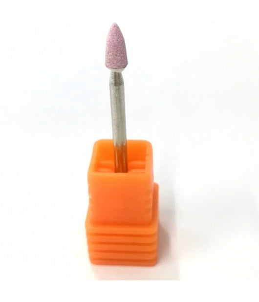 Punta Fresa Conica Pietra Abrasiva Grana Media Nail Art Rimozione Acrilico Gel         