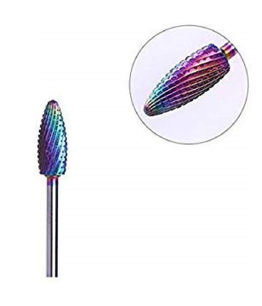 Punta Fresa In Titanio Conica Grana Media Lima Nail Art Per Rimozione Acrilico Gel         