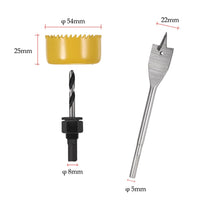 Trade Shop - Punta Trapano Per Foro Set 3 Pezzi Frese Fresa A Tazza Circolare Legno Plastica -