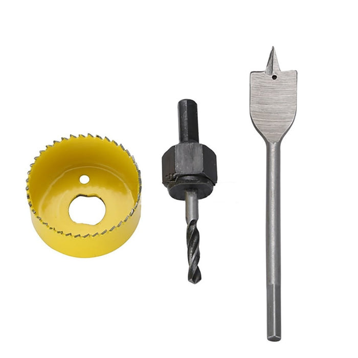 Trade Shop - Punta Trapano Per Foro Set 3 Pezzi Frese Fresa A Tazza Circolare Legno Plastica -