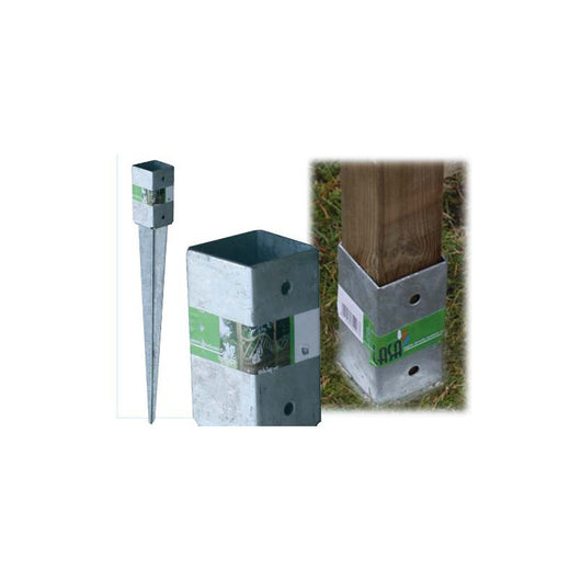 Puntale a Terra in Acciaio Zincato per Pali in Legno Impregnati Lasa