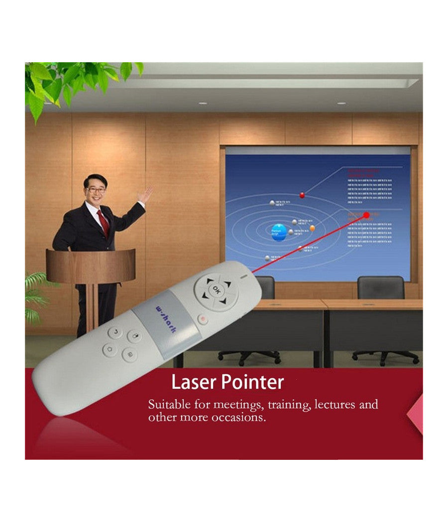 Puntatore Laser Mouse Tastiera Qwerty Wireless Per Conferenze Presentazioni         