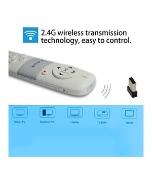 Puntatore Laser Mouse Tastiera Qwerty Wireless Per Conferenze Presentazioni         