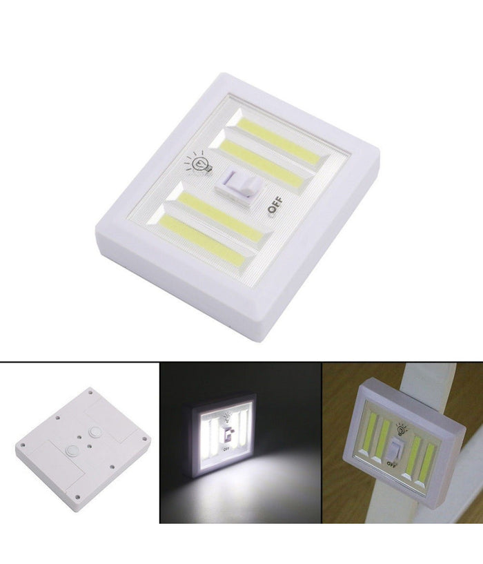 Punto Luce Led Con Interruttore Cob 3w Faretto Lampada Da Muro Per Armadio         