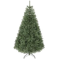 Albero di Natale Artificiale da 180 cm con Rami a Cerniera e Base in Metallo Pieghevole, Verde