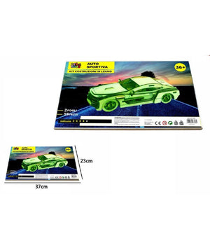 Puzzle 3d Legno Auto Sportiva Modellino Modellismo Collezione Gioco Bimbi 07346         
