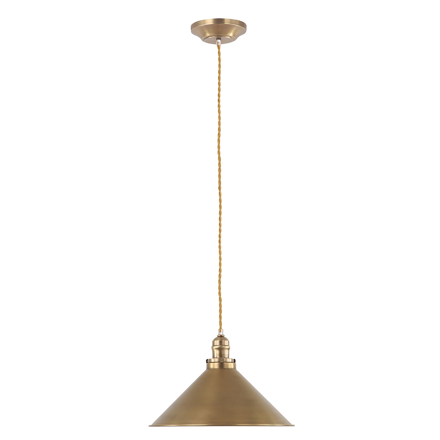 Sospensione Industrial Nordica Provence Acciaio Ottone Antico 1 Luce E27