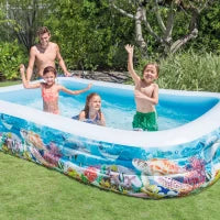 58485NP - Piscina Family Pesci Cm 305X183X56
