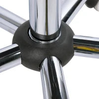 Sedia da Ufficio in pelle PU Bianca con 5 Ruote Girevoli, Imbottitura e Altezza Regolabile, 52.5x54x84-99cm