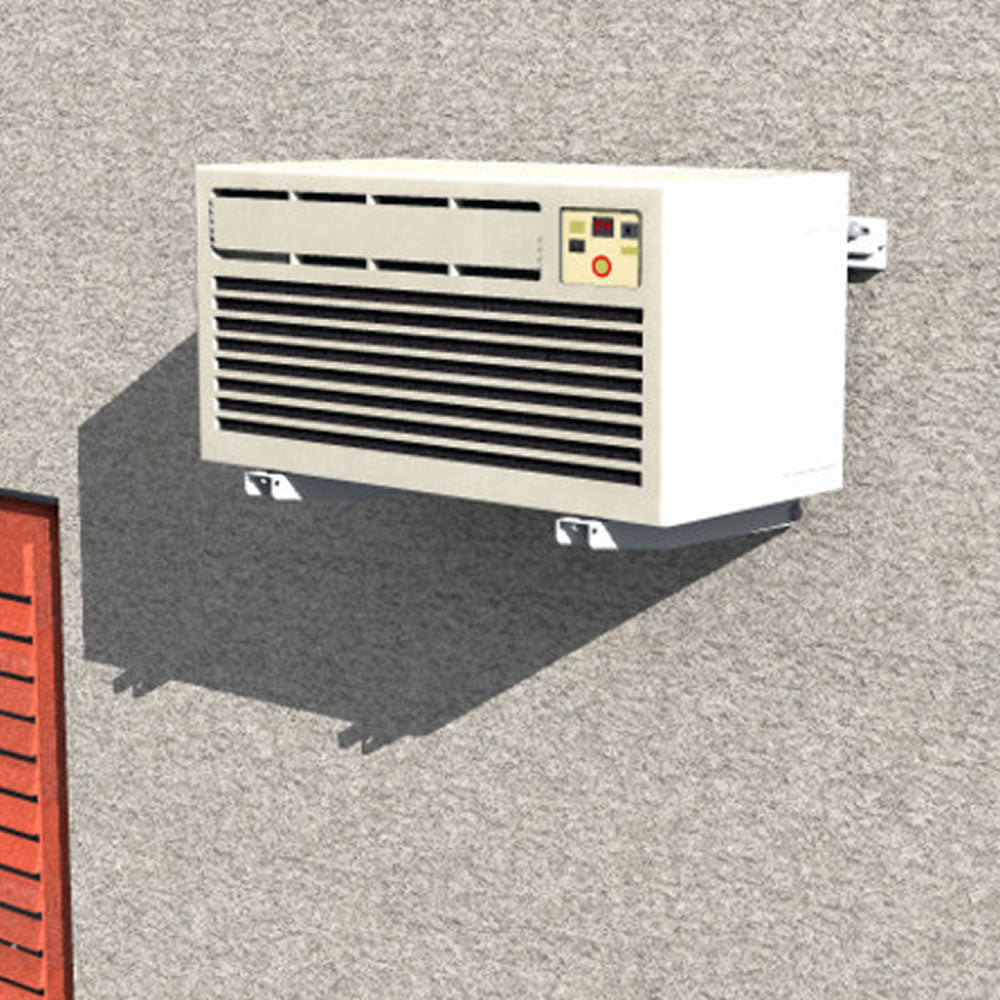 Staffa per climatizzatore con livella 450 mm coppia mensole elettrozinate e verniciate