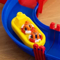 Playset Acquatico 78 Pezzi con Acqua e Sabbia per Bambini 3-6 Anni, 123x111x7cm, Blu e Rosso