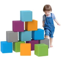 Giocattolo da Arrampicata e Gattonamento per Bambini, Mattoncini Morbidi, Morbida Schiuma EPE, 1-3 anni, 20x20x20 cm, Multicolore