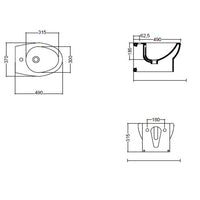 Ogomondo sanitari ceramica dark sospesi vaso wc bidet sedile