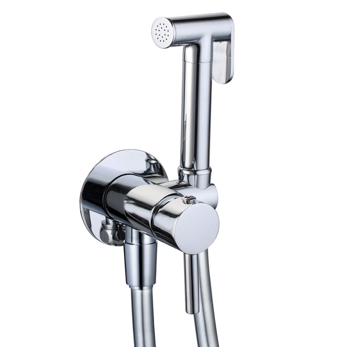 Ogomondo kit idroscopino acqua calda e fredda shut-off azionamento a leva ottone *** finitura- cromato tondo, confezi...