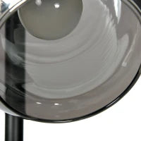 Lampada da Terra in Metallo ad Albero con 3 Paralumi in Vetro, Ø36x162 cm, Nero e Grigio