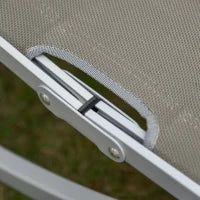 Set 2 Sdraio da Giardino Pieghevoli, Lettino Prendisole in Alluminio e Textilene, 61x165x63cm