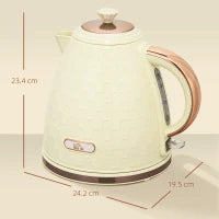 Bollitore, 2200W, con Finestra trasparente, a Riscaldamento rapido, Beige