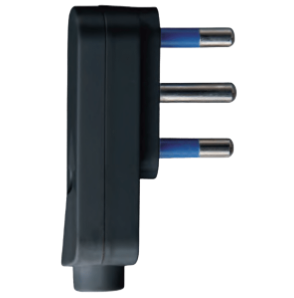 Spina elettrica nera salvaspazio attacco grande 16 ampere ecova