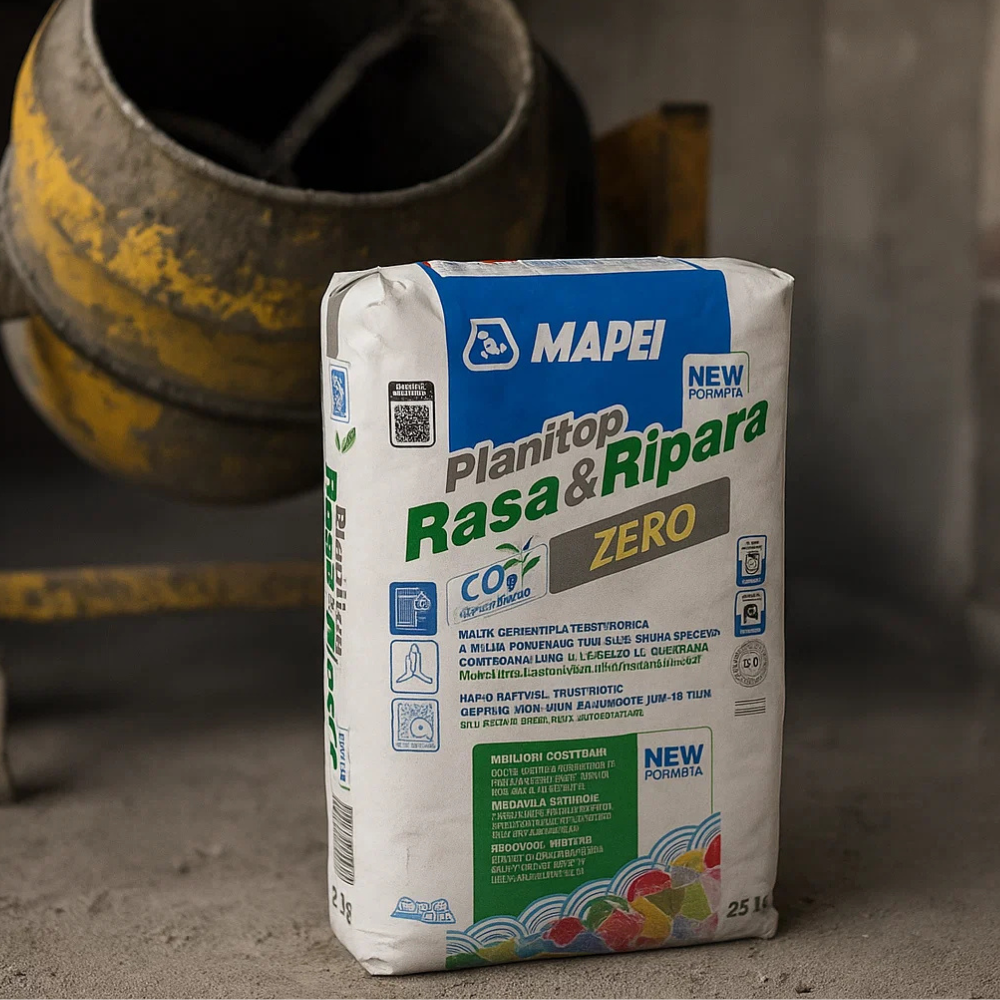 Malta cementizia tissotropica fibrorinforzata planitop rasa ripara zero r2 5 kg