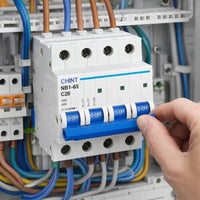 Interruttore magnetotermico 4p 6ka curva c chint serie nb1-63 da quadro din *** ampere 20 ampere, confezione 1