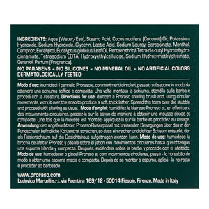 Sapone rinfrescante da barba proraso confezione in ciotola da 150 millilitri
