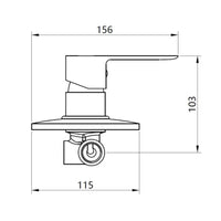 Tris rubinetti miscelatori bidet lavabo doccia ad incasso linea puma nero opaco